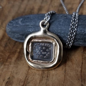 Collier Sceau de cire étoiles de bronze dans le ciel - Telle est la vie - 172