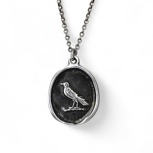 Nevermore Raven Wax Seal Necklace - 105
