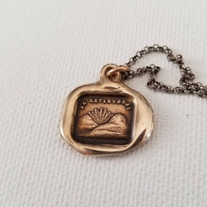 Bronze I Will Return - Tomorrow Wax Seal necklace - 265B