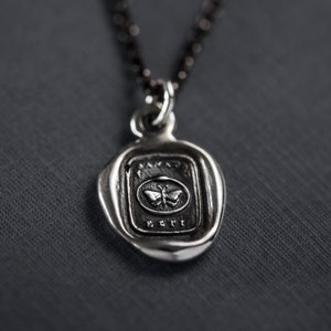 Forever ~ Butterfly & Serpent - Wax Seal Necklace Ouroboros Snake 411