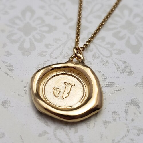 Gold Letter J Gold Vermeil Monogram Wax 