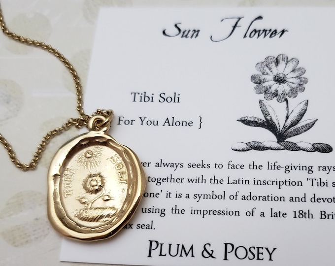 Bronze Moon Wax Seal Necklace What is Heaven Without Thee Quid Sine Te ...