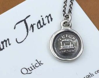 Steam Train - Wax Seal Necklace - Quick - 187