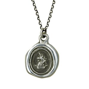 Unicorn & Crown Heraldic Wax Seal Necklace  - Unicorn pendant - Unicorn jewelry from heraldry - 210