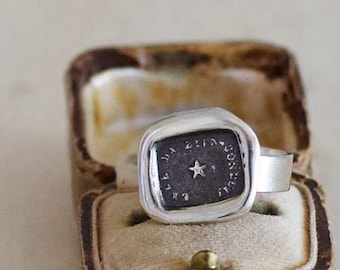 North Star Ring - Guiding Star Wax Seal Ring from Plum and Posey - 232