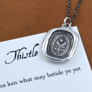 Thistle Wax Seal Necklace Believe in yourself Scottish 193 image 7