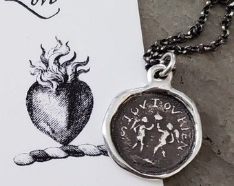 Burning Love - French Wax Seal Necklace - Adoration - 417