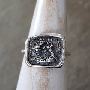Bend don&#39;t break- Strength- Wax Seal Ring - Skinny Stacking Ring - RS101