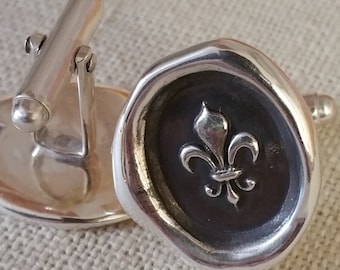 Fleur De Lis Cufflinks Fleur De Lyse French Lily Iris 283CL