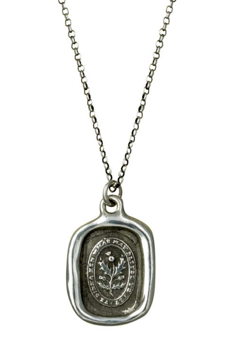 Thistle Wax Seal Necklace Believe in yourself Scottish 193 image 9