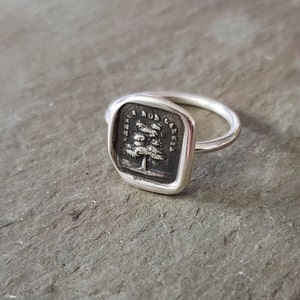 Grow, don&#39;t change -  Wax Seal Ring - Skinny Stacking Ring - R301
