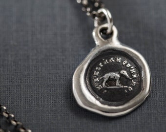 Elephant Wax Seal Necklace - I trust in myself- Trust Your Strength - 216