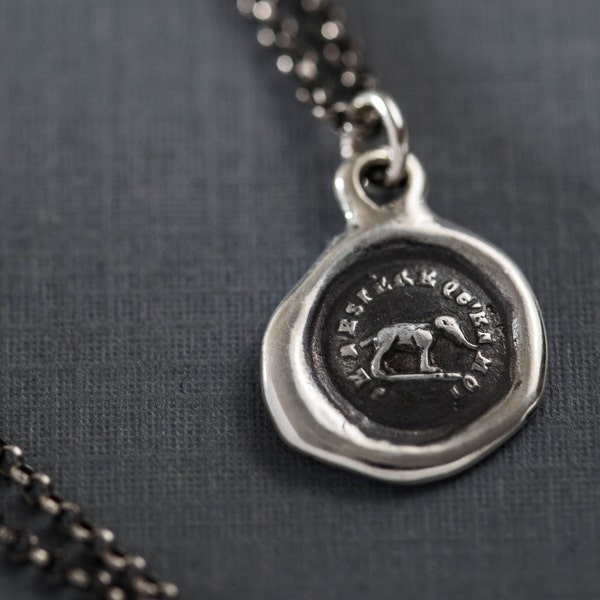 Elephant Wax Seal Necklace - I trust in myself- Trust Your Strength - 216