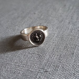 Hahn Wax Siegel Ring - Solange ich lebe, werde ich krähen - Rooster Whimsy Ring - 179R