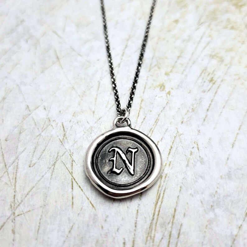 Letter n necklace silver Clearance