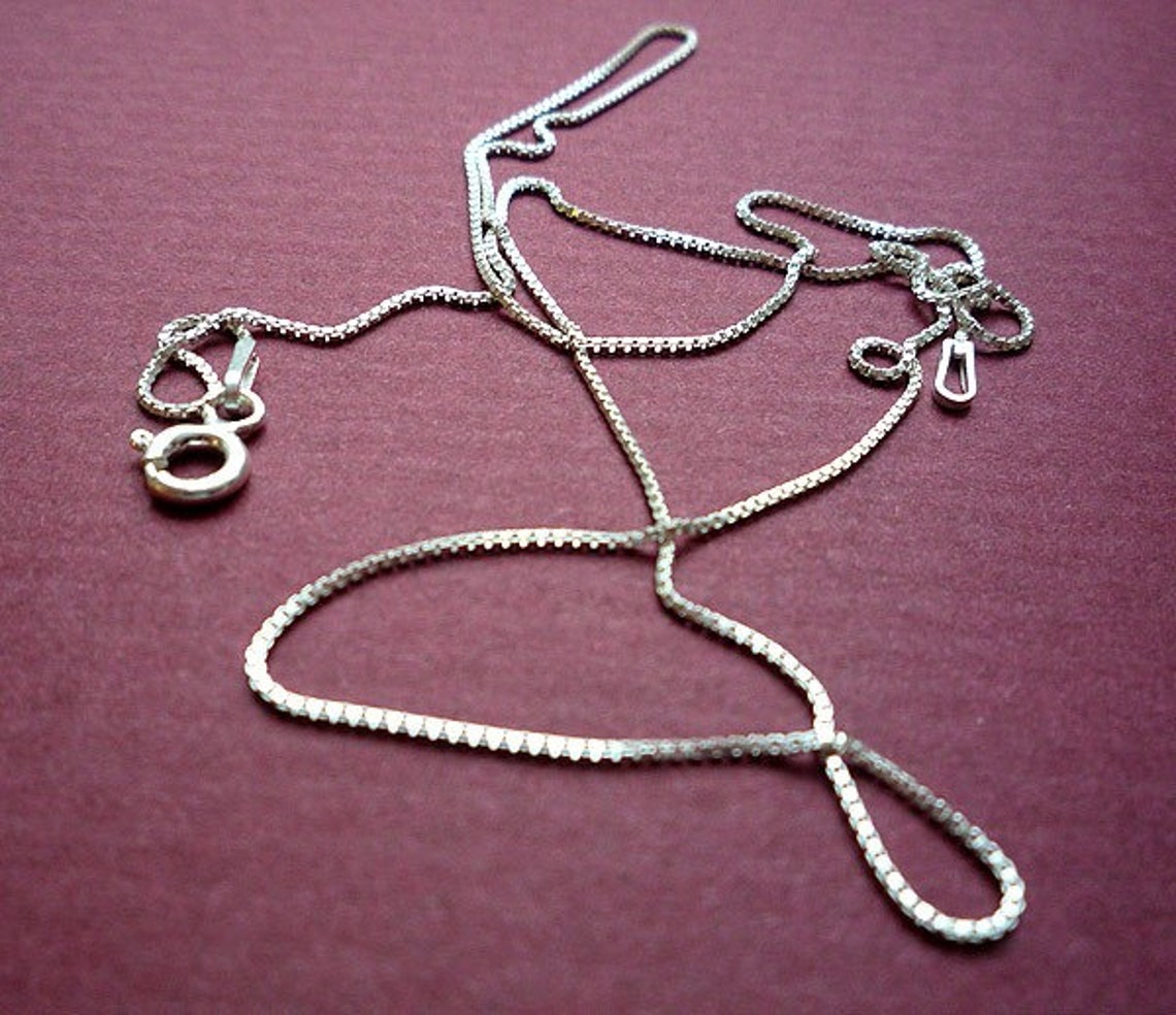 18 Inch Sterling Venetian Box Chain - Etsy