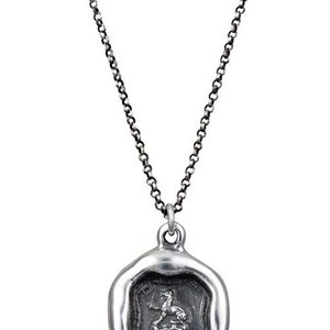 Protection Dog and Sword Wax Seal Necklace 336 image 7