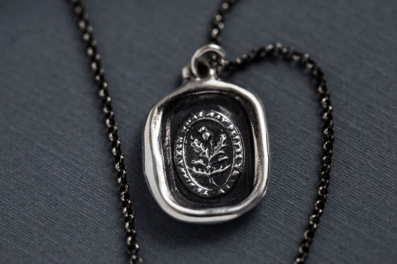 Thistle Wax Seal Necklace Believe in yourself Scottish 193 image 8
