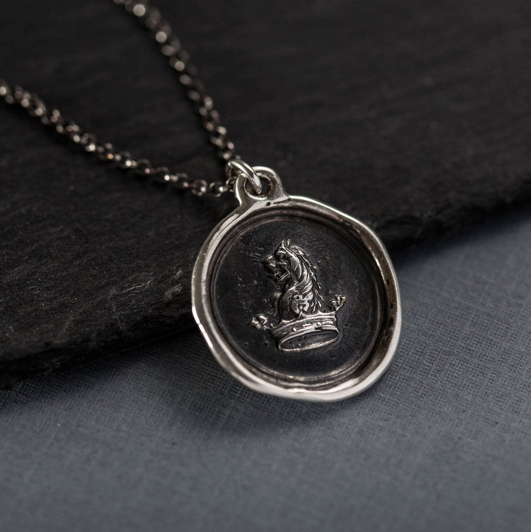 Courage to Dream, Lion & Crown Wax Seal Jewelry 413 - Etsy