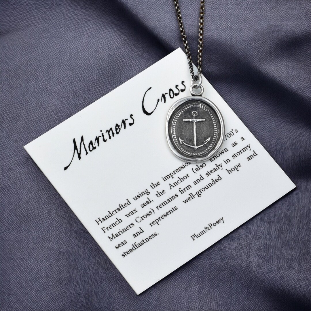 Anchor Jewelry - Mariners Cross Anchor Wax Seal Pendant - 203 - Etsy