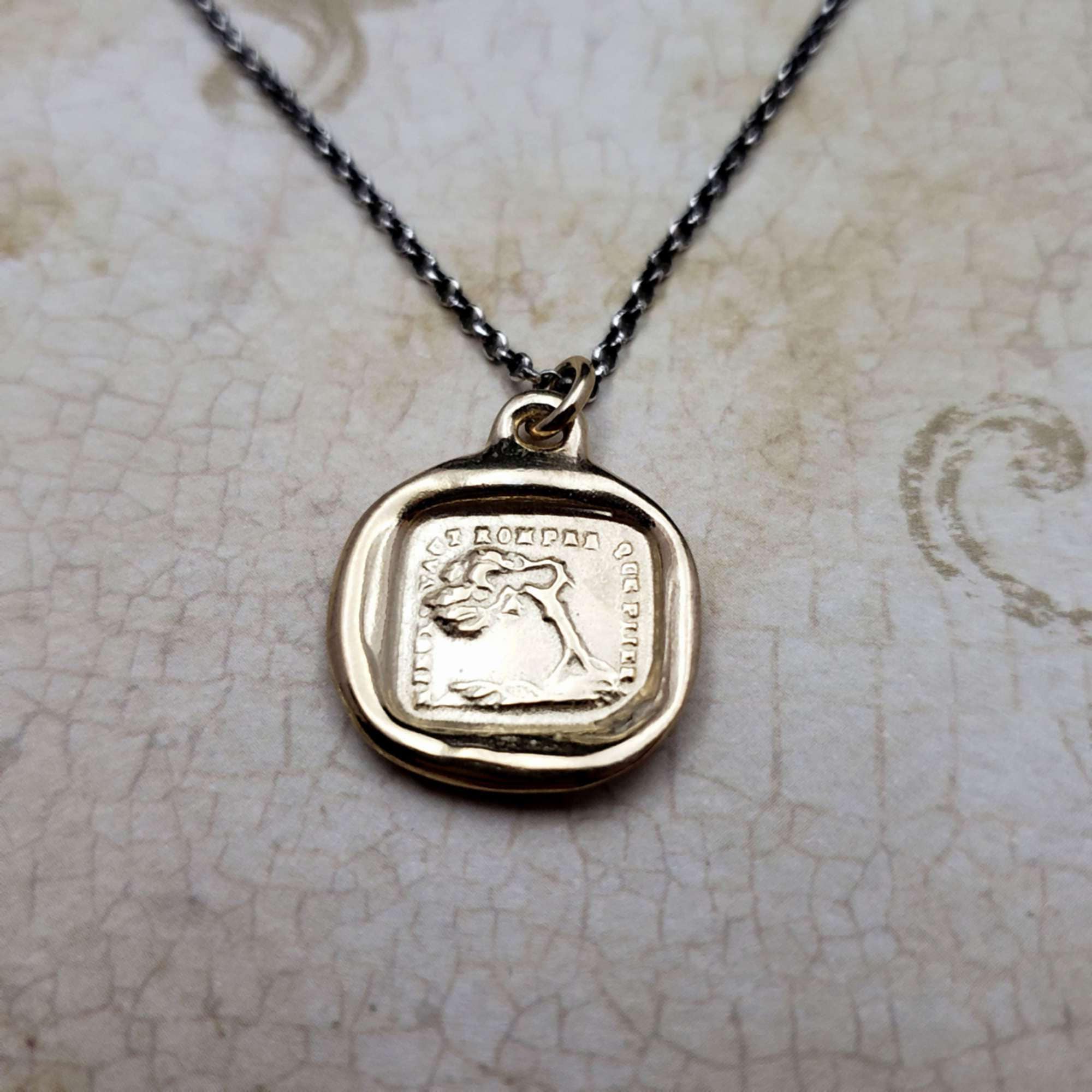 Gold Vermeil Gold Wax Seal Jewelry 