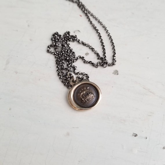 Steam Train - Wax Seal Necklace - Quick - 187 Bronze - Etsy