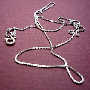 16 inch sterling venetian box chain image 1