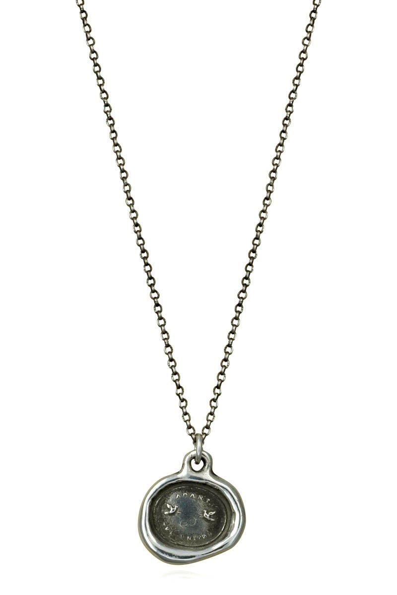 Two Doves Wax Seal Necklace - Apart Yet United - 177
