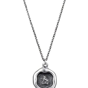 Protection Dog and Sword Wax Seal Necklace 336 image 2