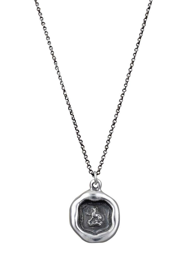 Protection Dog and Sword Wax Seal Necklace 336 image 2