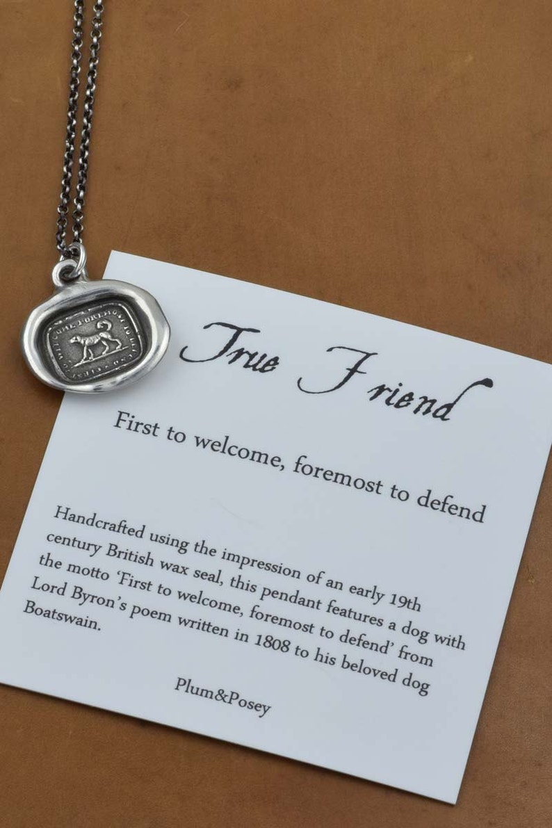 True Friend Wax Seal Necklace of a Dog 233 image 1