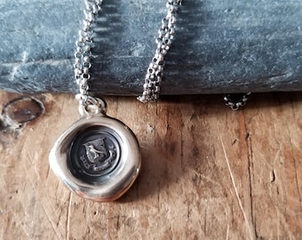 Bronze Mini Raven Necklace - God Feeds the Ravens - Deus Pascit Corvus - 217