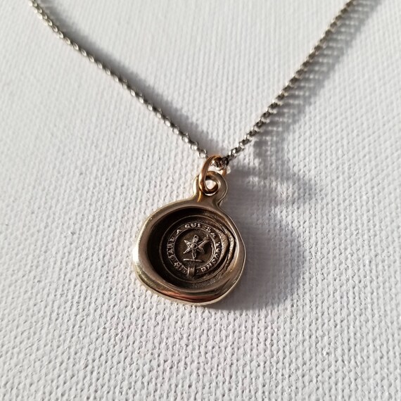 Bronze My Star Necklace - Beware Who Touches It - Wax Seal