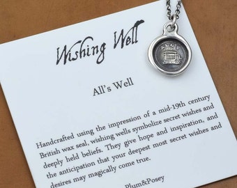 Wax Seal Wishing Well Pendant - All's Well - 281