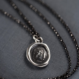 Collar de sello de cera de querubín y ancla - La esperanza es el mejor regalo de amor - 408