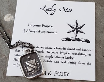 Lucky Star - Always Propitious - Star Wax seal necklace - Always Auspicious - 418