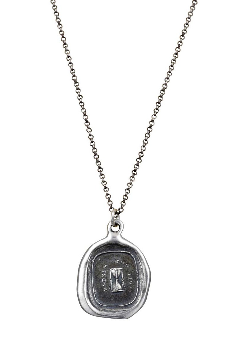 Time Wax Seal Necklace Redeem the time, wax seal pendant of an hourglass 311 image 6