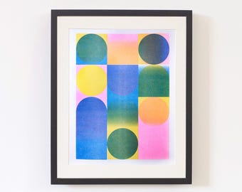 A3 Pastel Riso Print