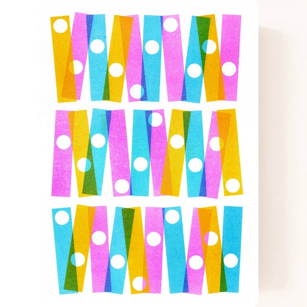 A4 3 Colour Riso Print