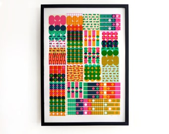 A2 Patchwork Screenprint