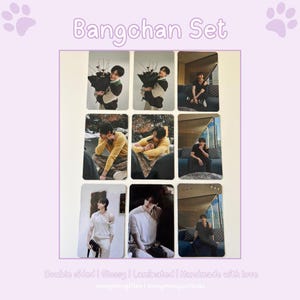 Conjunto de cartões fotográficos feitos por fãs de Bangchan