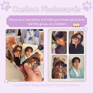 Cartões fotográficos KPOP personalizados dos seus ídolos favoritos