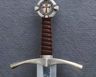 Handmade Knights Templar Sword - Collectible Medieval Replica with Scabbard
