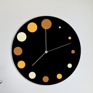 Modern Metal Wall Clock: Large Minimalist Art Decor