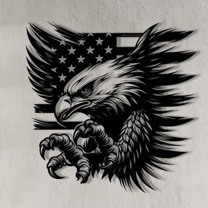American Eagle USA Flag Metal Led, Eagle Led Wall Art, Led USA Flag, Metal Led Bar Sign, Eagle Led Flag, Metal Decor, LED sign