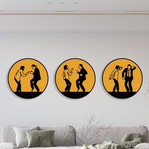 Pulp Fiction Metal Wall Art, Colorful Pulp Fiction Sign, Quentin Tarantino Metal Decor, Pulp Fiction Dance Scene, Gift for Christmas