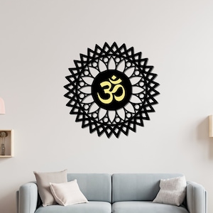 Colorful Om Buddha Metal Art,Yoga wall Art,Circle Om metal sign,Buddha Decor gift,Hindu Wall Art,Om Metal Decor,Colorful Metal Art,Handmade