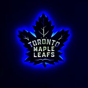 Toronto Maple Leafs NHL Club Led Schild, Toronto Maple Leafs Eishockey Team Led Licht Wanddekor, Blätter Leuchtschild, Weihnachtsgeschenk