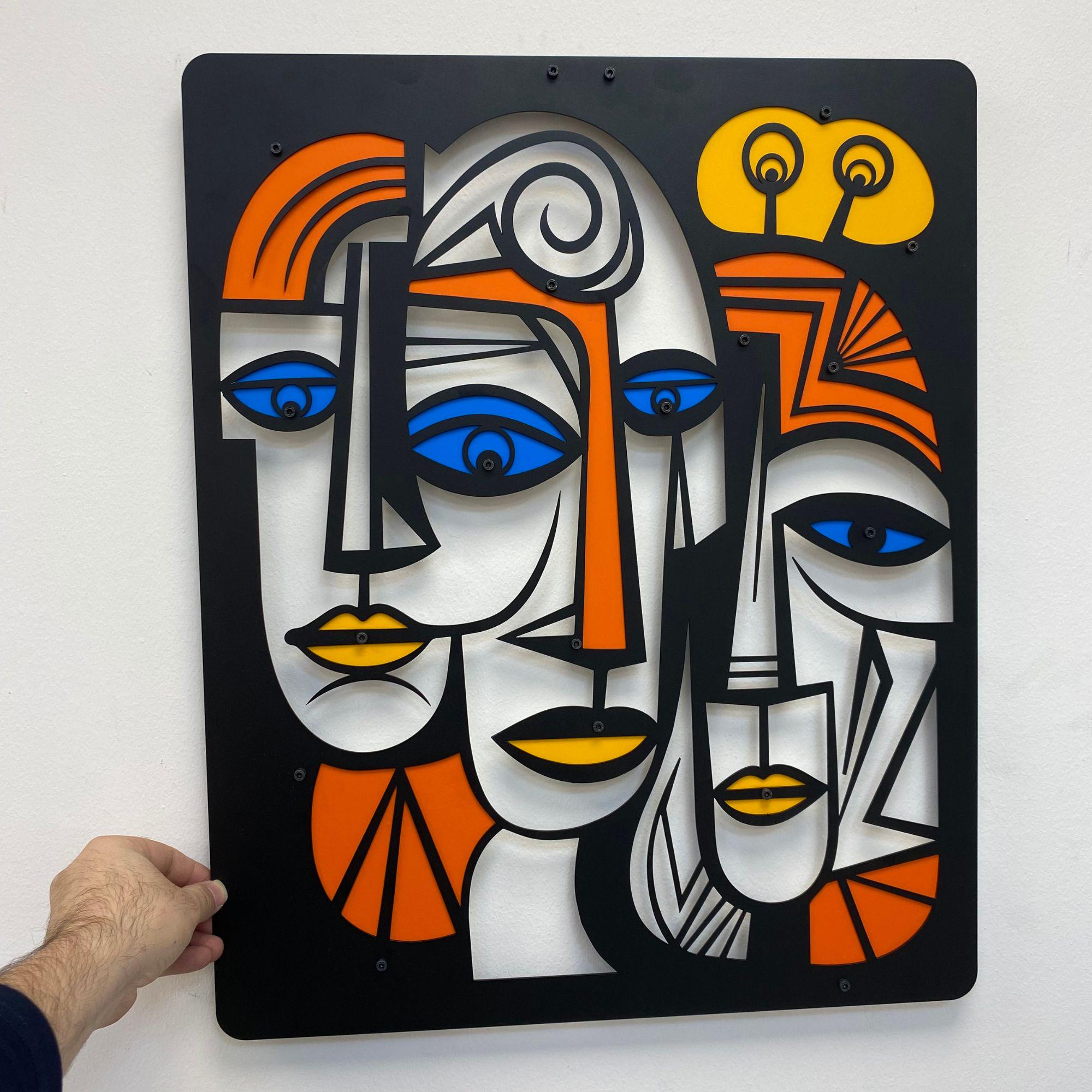 Pablo Picasso Wall Art, Colorful Picasso Decor, Metal Wall Art, Picasso Cubism Faces Art, Large Wall Art, Abstract Wall Art, Modern Wall Art