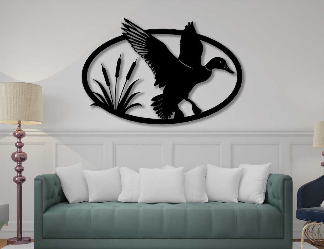 Flying Ducks Metal Wall Art,wildlife Duck Metal Art, Fly Ducks Home